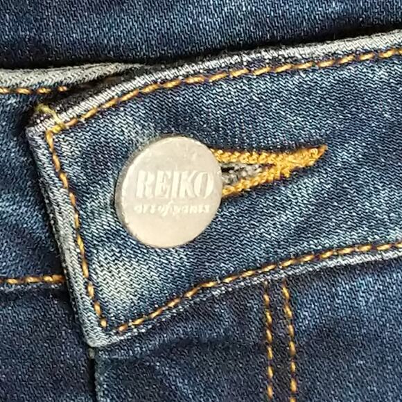 Reiko Blue Paula Jeans Denim Whiskering Fading 29 - Picture 4 of 14